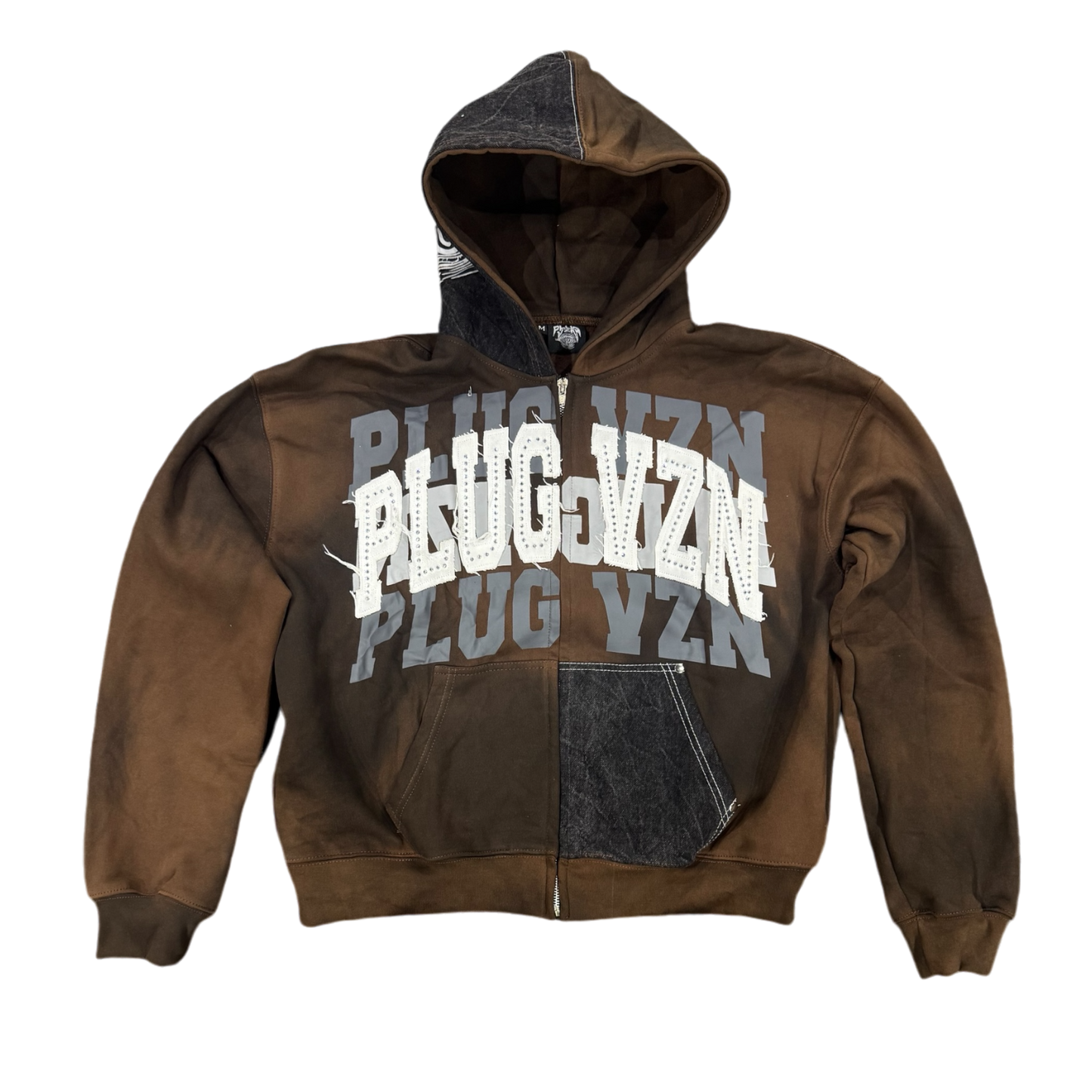 VZN Denim Brown Zip-Up